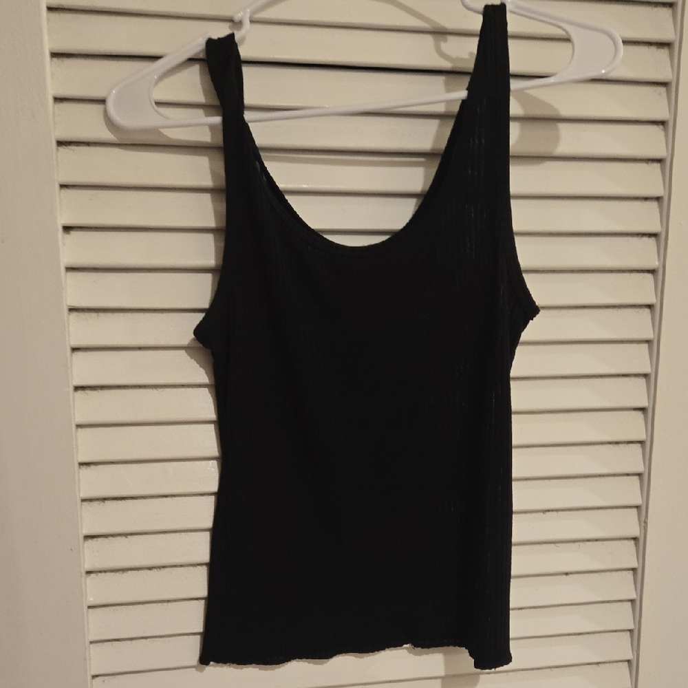 NWOT Forever 21 Black Ribbed Tank Top